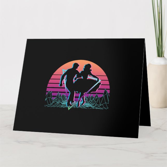 Square Dance Square Dance Retro Karte (Vorderseite)