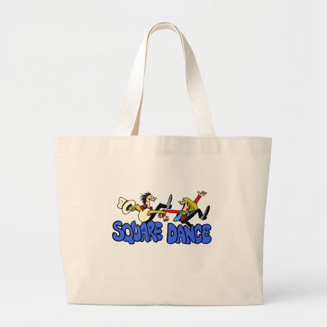 Square Dance T - Shirt und Geschenke. Jumbo Stoffbeutel (Vorne)