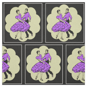 Square Dancers Country Dancers Wear PurpleCheck Stoff