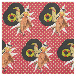 Square Dancers oder Swing Tänzer mit Platten Pirat Stoff