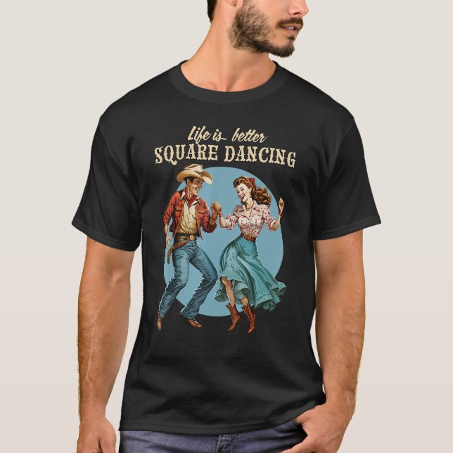 Square Dancing Country Western Dance T-Shirt (Vorderseite)