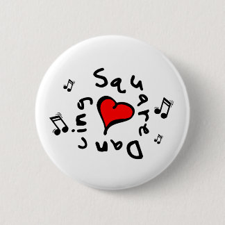 Square-Dancing I Herz-Liebe Knopf Button