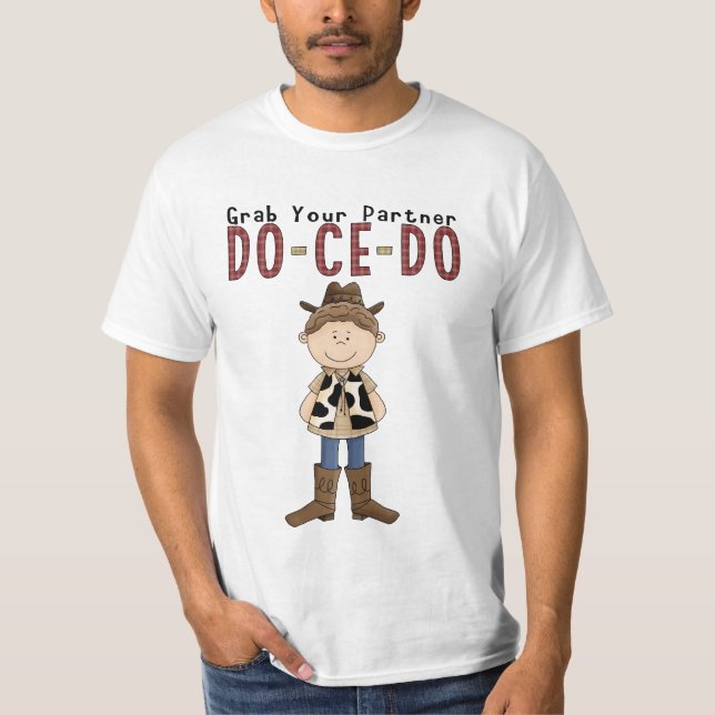 Square-Dancing-Spaß-Cowboy-T-Shirt T-Shirt (Vorderseite)