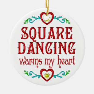 Square-Dancing wärmt mein Herz Keramik Ornament