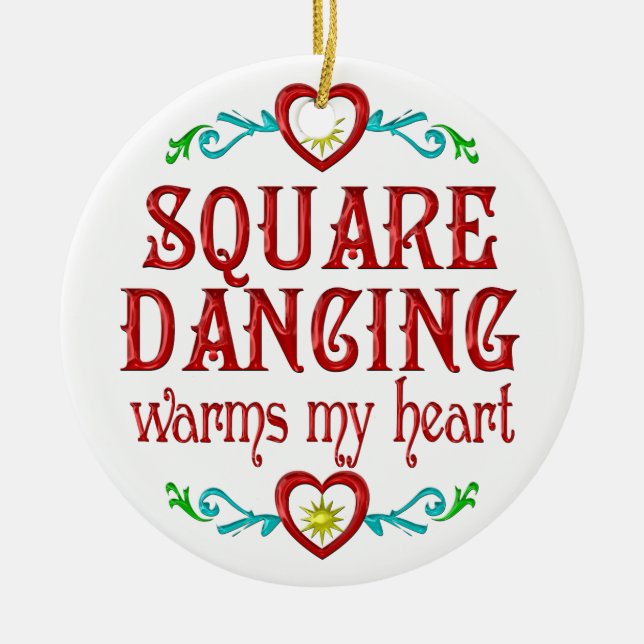 Square-Dancing wärmt mein Herz Keramik Ornament (Vorne)