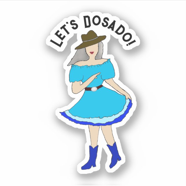 Square Dancing Woman Aufkleber (Vorderseite)