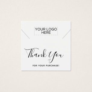 Square Dankeschön Necklace Display Card
