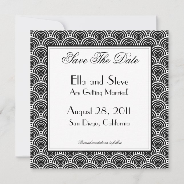 Square Deko Style Save The Date (Vorderseite)