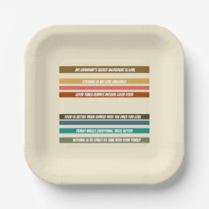 Square Dessert Plate Miami Sherbet Collection Pappteller