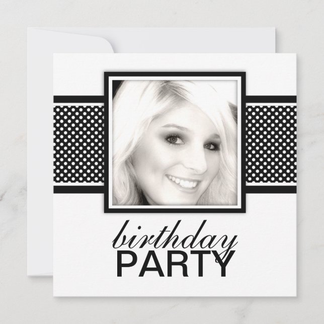 Square Dots Geburtstagsparty Einladungen (Vorderseite)
