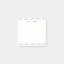 Square Elegant wavy border soft pastel Post-it Klebezettel