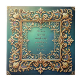 Square Filigree Rahmen anpassbare Bibelversen Fliese