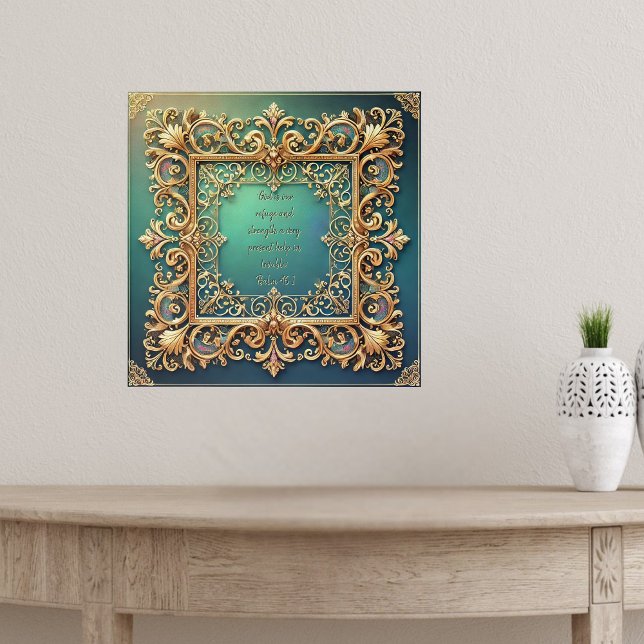 Square Fillagree Frame Anpassbare Bibel Verse Poster (Von Creator hochgeladen)