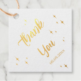 Square Foil Fvor Tags für Danke.