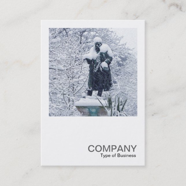Square Foto 0278 - Schnee im Park Visitenkarte (Vorderseite)