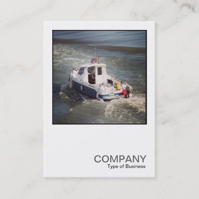 Square Foto 0445 - Motorboot Visitenkarte (Vorderseite)