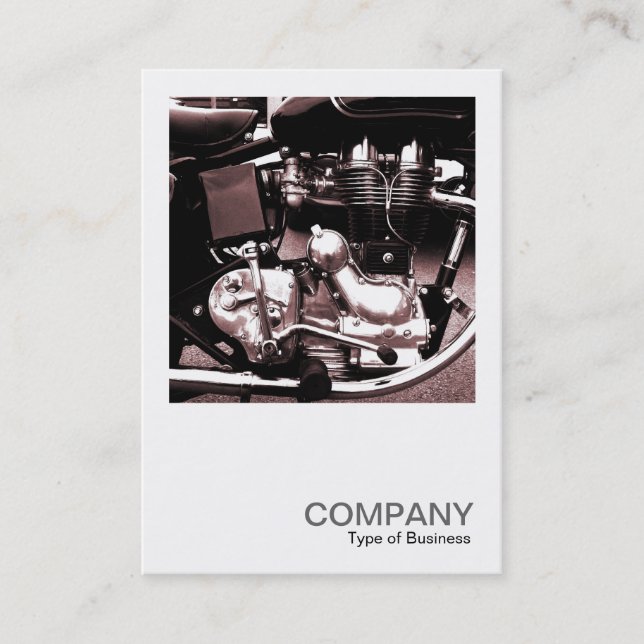 Square Foto 059 - Classic Motorrad Motor Visitenkarte (Vorderseite)