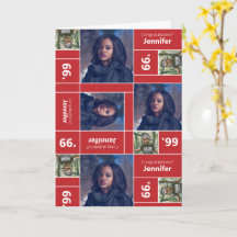 Square Foto Abschluss Class Year Red Card