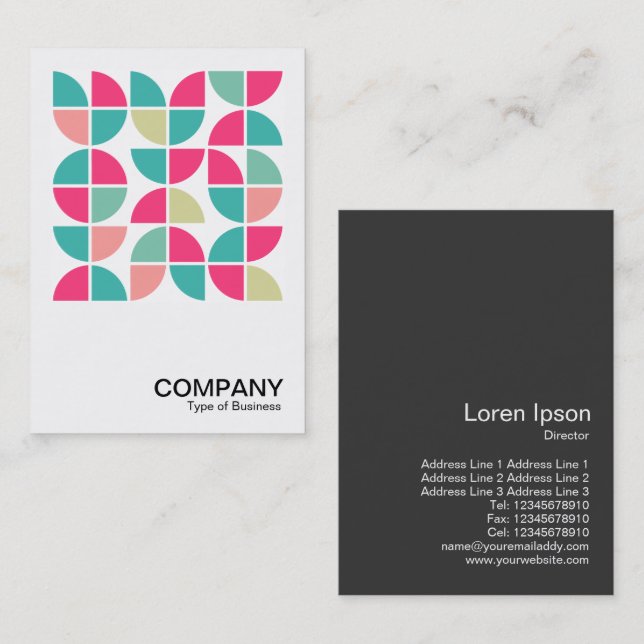 Square Foto - Abstrakt Geometric 110421 Visitenkarte (Vorne/Hinten)