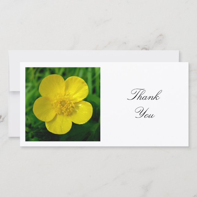 Square Foto - Buttercup Dankeskarte (Vorderseite)