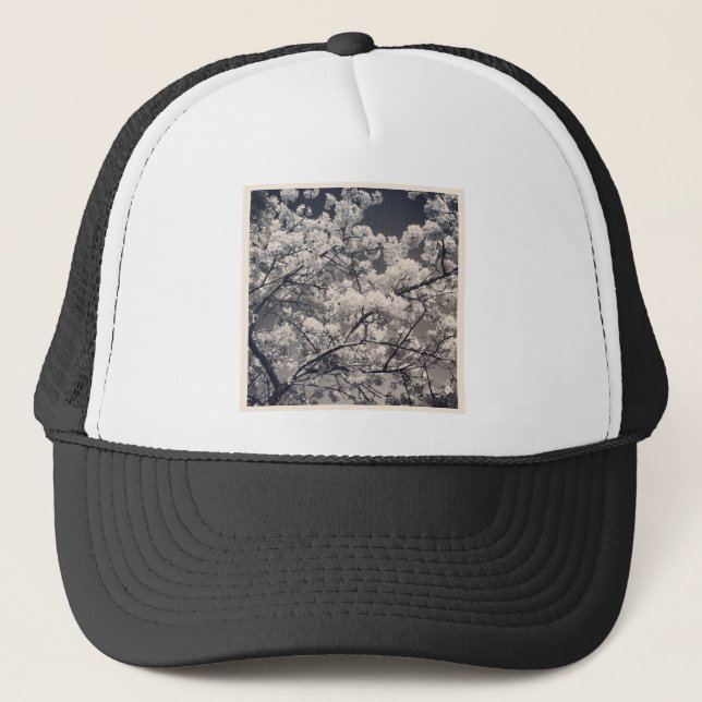 Square Foto - Cherry Blossom Truckerkappe (Vorderseite)