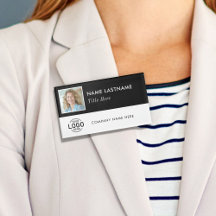 Square Foto ID Logo Schwarz-weiß Magnetic Large