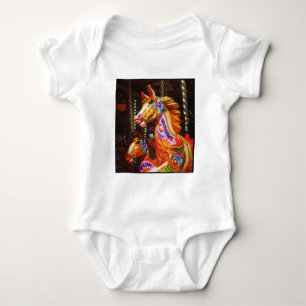 Square Foto - Merry-go-round Horses 02 Baby Strampler