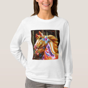 Square Foto - Rodelpferde T-Shirt