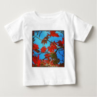 Square Foto - Rote Herbstblätter