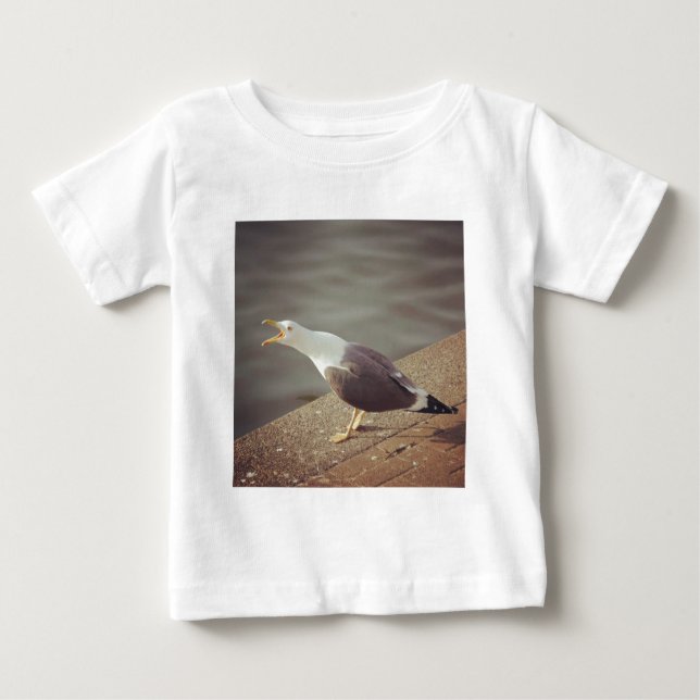 Square Foto - Squawawing Seagull Baby T-shirt (Vorderseite)