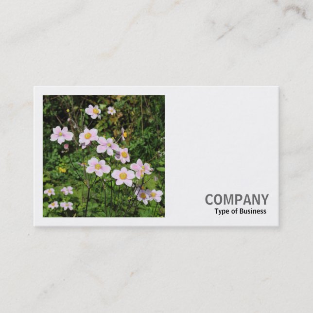 Square Foto (v2) - Rosa Anemonen Visitenkarte (Vorderseite)