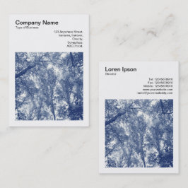 Square Foto (v3) - Blue Autumn - Cyanotyp Visitenkarte
