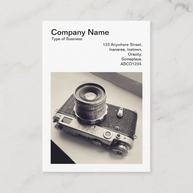 Square Foto (v3) - Russische Rangefinder Camera 02 Visitenkarte (Vorderseite)