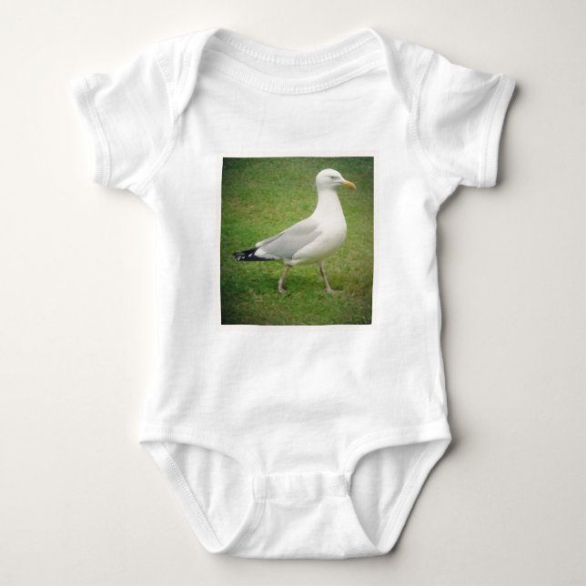 Square Foto - Walking Seagull Baby Strampler (Vorderseite)