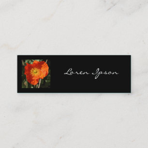 Square Foto - Welsh Poppy (Orange) Mini Visitenkarte