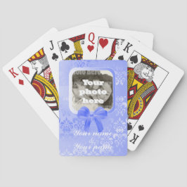 Square Fotoplatte auf Maul-Damast Spielkarten