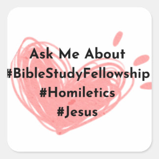 Square Fragte mir über - Herzen Quadratischer Aufkleber