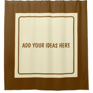 Square Frame beige + Ihre Ideen Duschvorhang