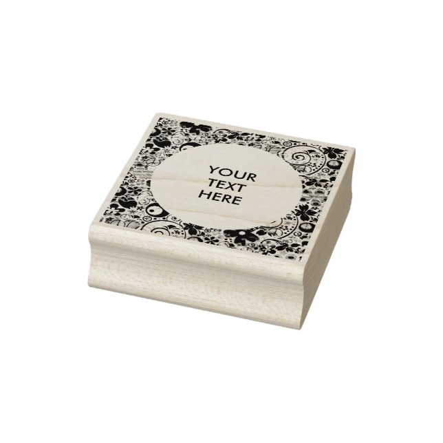 Square Frame Blume Power I + Ihre Ideen Gummistempel (Stempel)