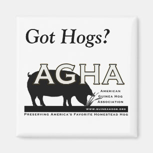 Square "Got Hogs" Magnet