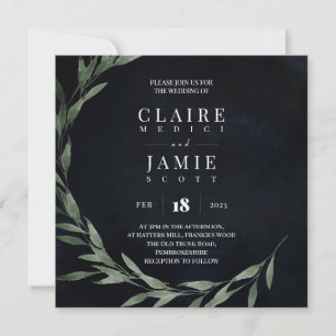 SQUARE INVITE Classic MIDNIGHT Feiertagskarte