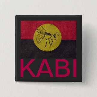 SQUARE KABI KABVAI WAR ABZEICHEN - CRIMSON LETTERI BUTTON