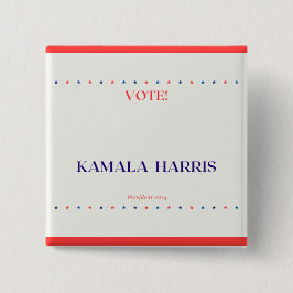 Square Kamala Harris Button