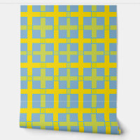 Square Karo Pattern Blau Gelb Grün