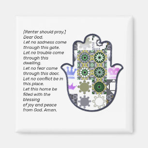 Square Khamsa Hand Magnet Rent