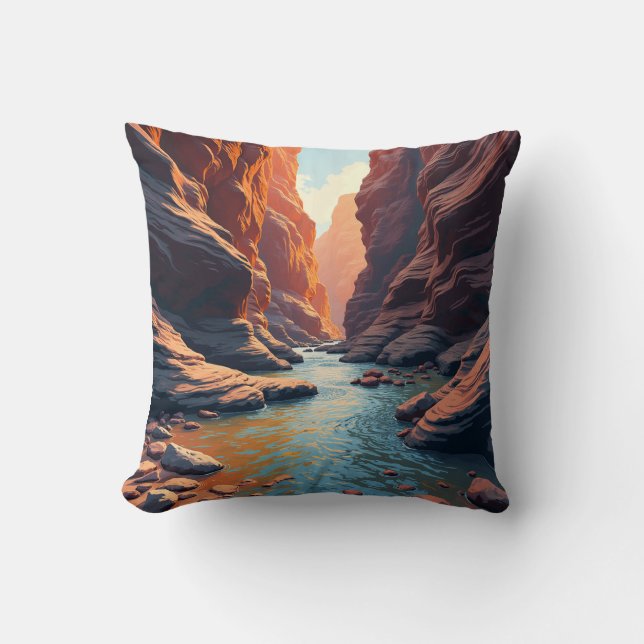 Square Kissen Abdeckung für Couch Wohnzimmer Canyo (Vorderseite)