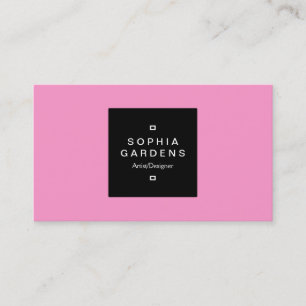 Square Label 01 - Rosa Visitenkarte