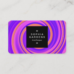 Square Label 01a - Abstrakt Swirl 250816 - 01a Visitenkarte