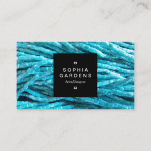Square Label 01a - Bead Rope Visitenkarte