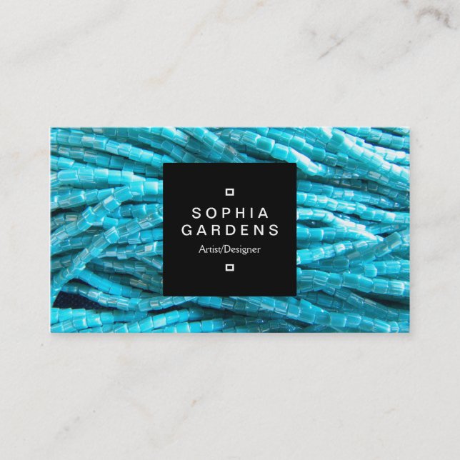 Square Label 01a - Bead Rope Visitenkarte (Vorderseite)